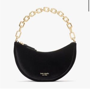 NWT Luxurious Velvet Kate Spade Small Smile Bag